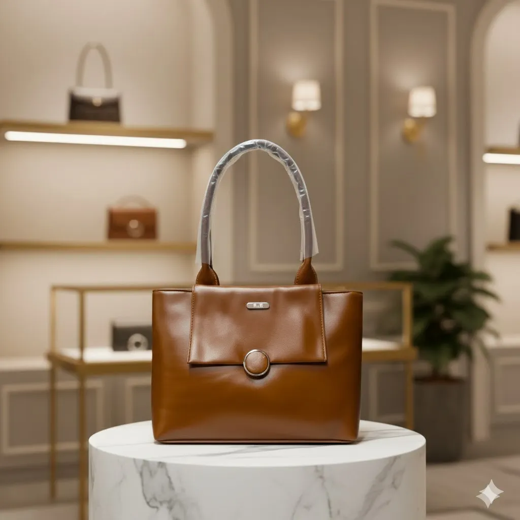 [0042] Caramel Button Flap Tote – N.H Urban Classic Series Shoulder Hand Bag