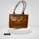 Caramel Button Flap Tote – N.H Urban Classic Series Shoulder Hand Bag