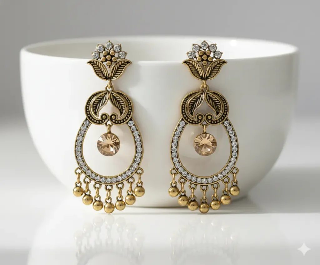 [0057] gold-tone ethnic earrings