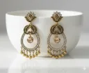 gold-tone ethnic earrings