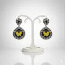 Trendy oxidised butterfly earrings in silver-tone finish