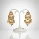 Premium heavy gold-tone chandelier earrings