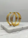 Gold Plated Multi Line CZ Stone Designer Bangles