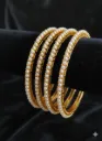  Gold Plated Pearl Studded Bangles for Women & Girls, Wedding & Festive Wear (Set of 4)