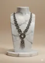 Oxidised Silver Plated Long Necklace for Women with Circular Motifs & Tassel Pendant, Ethnic & Fusion Jewellery