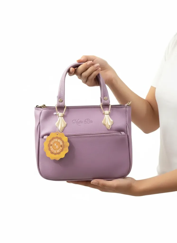 [H23] Lavender Top Handle Handbag for Women & Girls, Office & Everyday Use