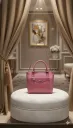 Women's Wine Pink PU Structured Handbag with Detachable Sling Strap & Front Zip Pocket