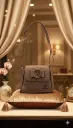 Women's Brown La Glory Textured Sling Bag with Bow Belt Flap