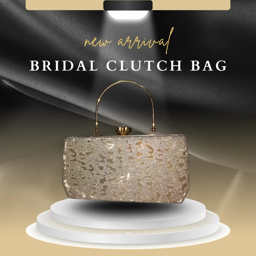 [0003] Golden Spark Luxe Bridal Clutch – Wedding Diva Edition