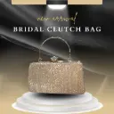 Champagne Elegance Bridal Clutch hand bag– Starry Night Edition 